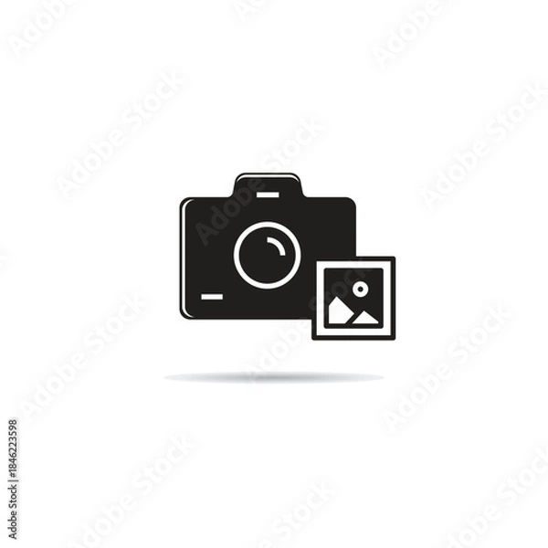 Obraz digital camera and photo icon vector illustration