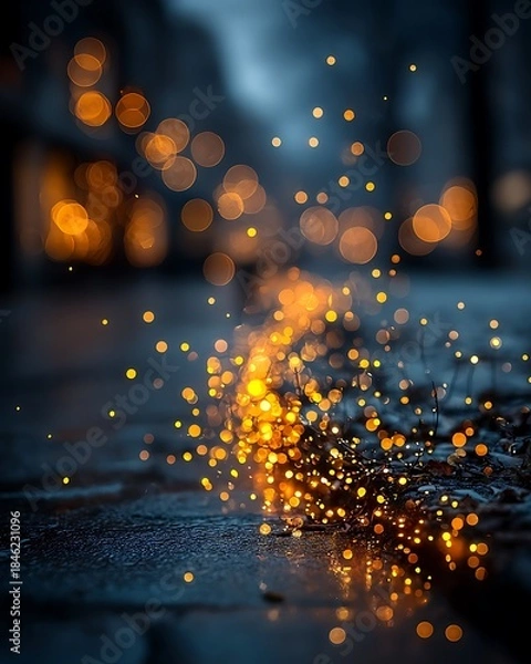 Obraz Magical sparkling bubbles bokeh effect high resolution photo