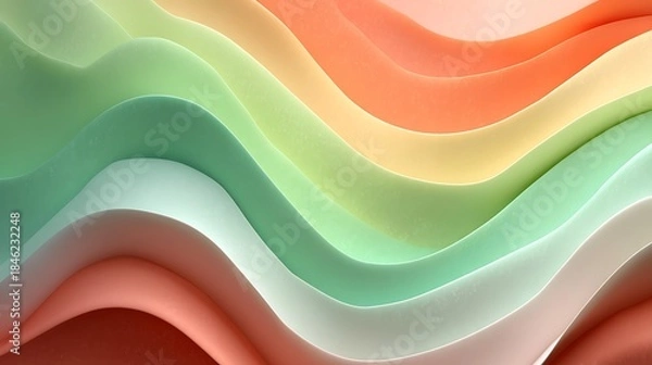 Obraz Modern abstract wavy pastel pattern high resolution background