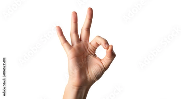 Obraz Hand making an ok sign