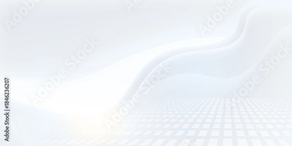 Obraz Abstract grey background poster with dynamic waves. technology network Vector10