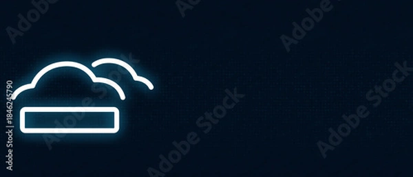 Fototapeta Cloud Computing Storage and Data Transfer Icon