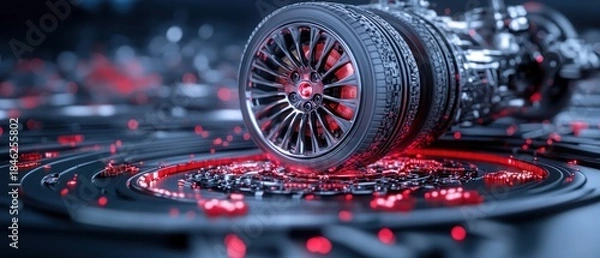 Obraz Futuristic wheel design