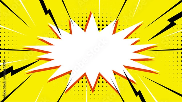 Obraz Comic Explosion Graphic Element, Comic Explosion, Comic Explosion Effect, Retro Comic Starburst Effects, Dynamic Pop Art Explosion Shape