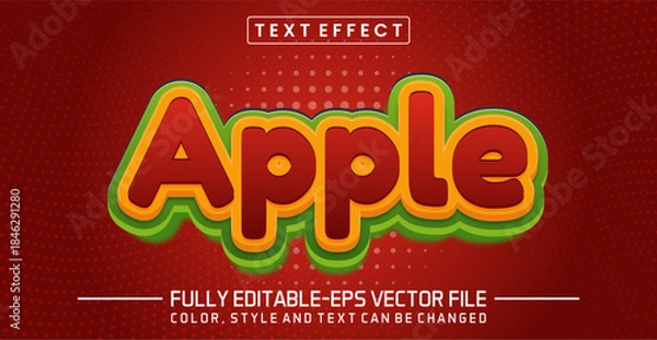 Obraz Apple font Text effect editable