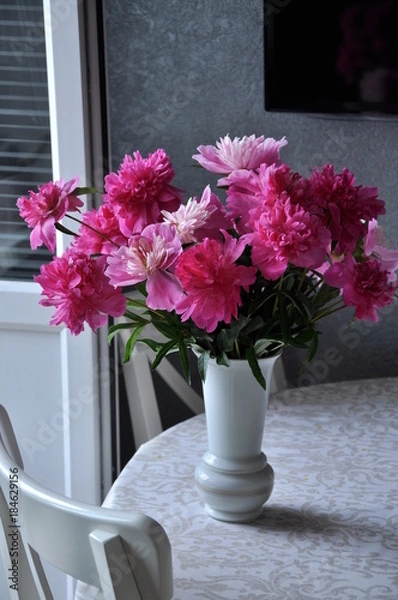 Obraz Flowers, peonies in a vase