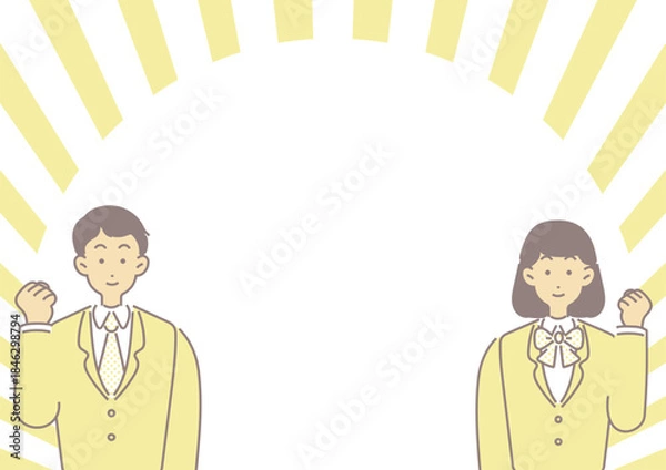 Obraz Vector Illustration Frame of Students