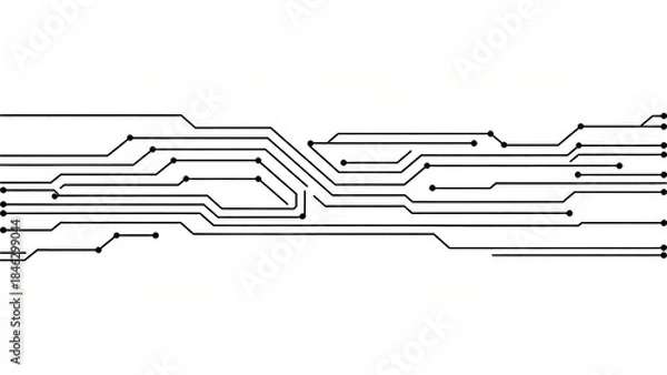 Fototapeta Circuit board pattern lines
