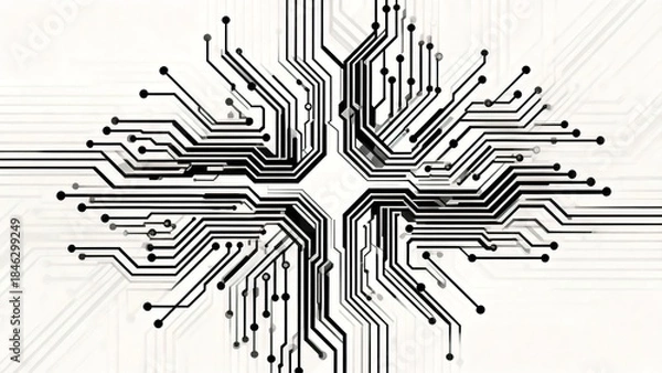 Fototapeta Abstract circuit board pattern