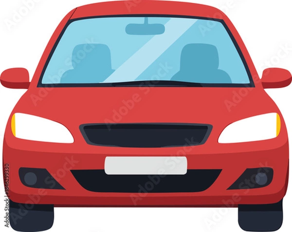 Fototapeta red car vector