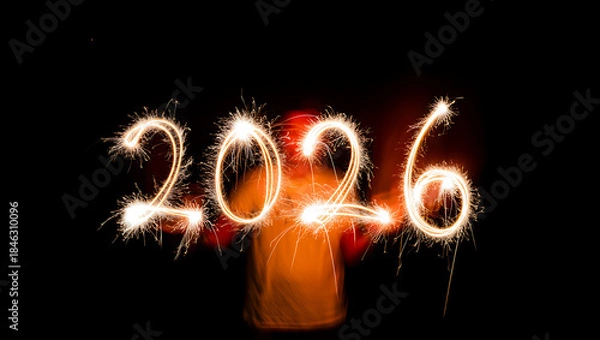 Obraz New Year 2026 Fire Spark Art