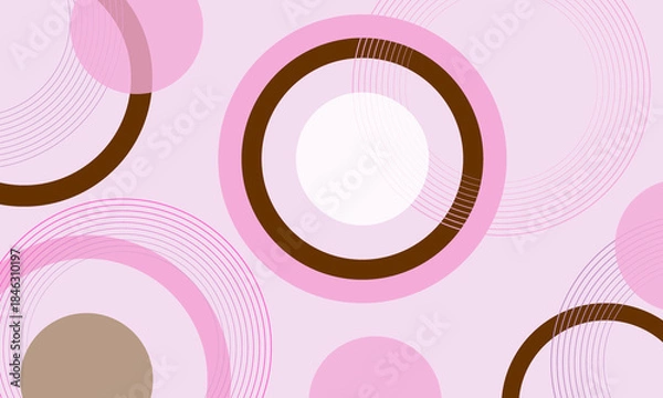 Obraz pink brown circles shapes overlapped pattern texture abstract background