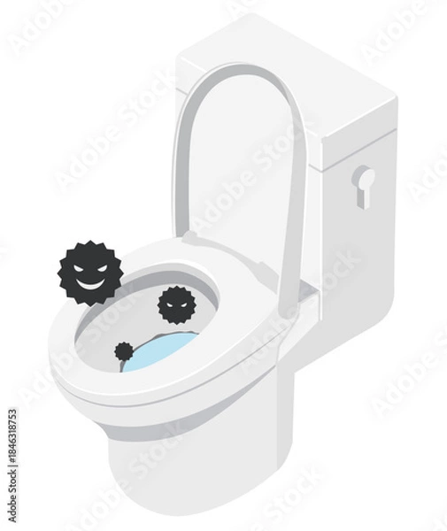 Obraz トイレの黒ずみ汚れ