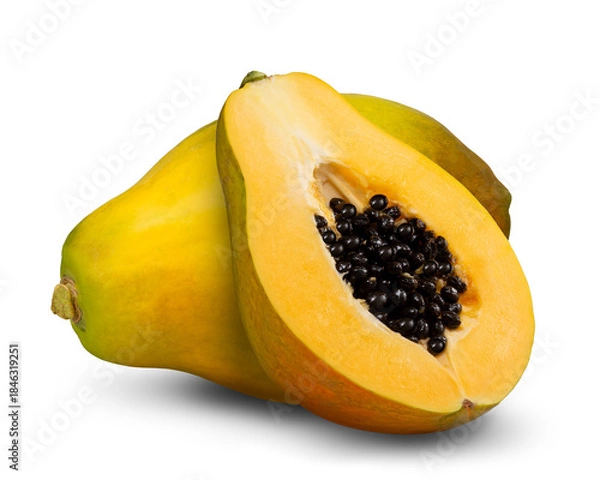 Obraz 半分にカットした、パパイヤ