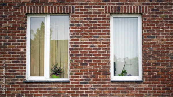 Fototapeta A window in a brick wall