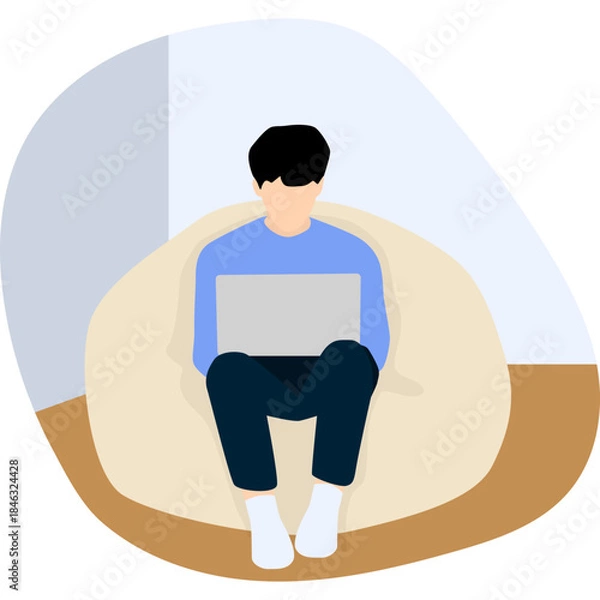 Obraz Remote Working Illustration