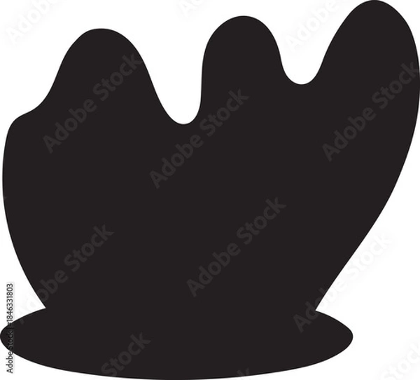 Fototapeta Abstract organic shape silhouette vector illustration, perfect for modern design and minimalist concepts