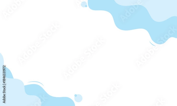 Fototapeta blue wave border 