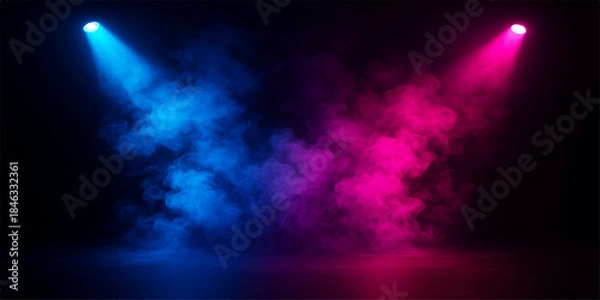 Fototapeta Abstract light background with clouds and rays