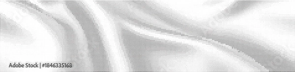 Fototapeta Wavy gradient halftone dots pattern texture background
