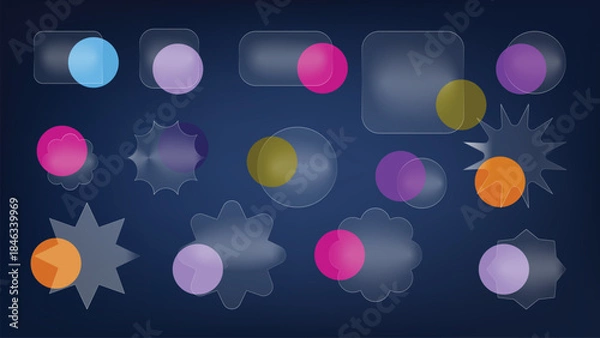 Obraz Abstract Shapes Collection Vibrant Design Elements For Modern Projects