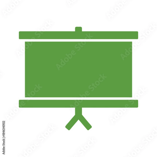 Obraz Green presentation screen icon