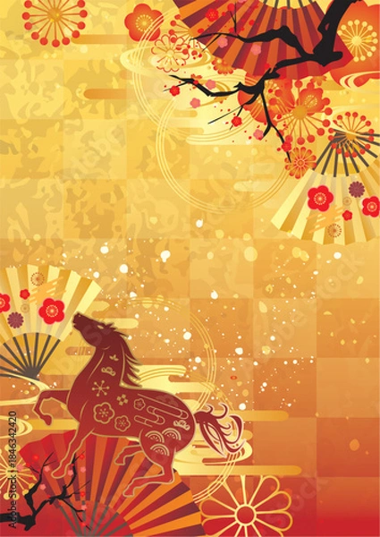 Obraz 2026年度　午年　年賀背景