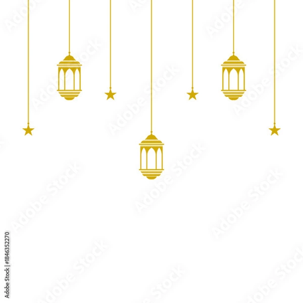 Obraz Ramadan kareem islam lentern vector background illustration