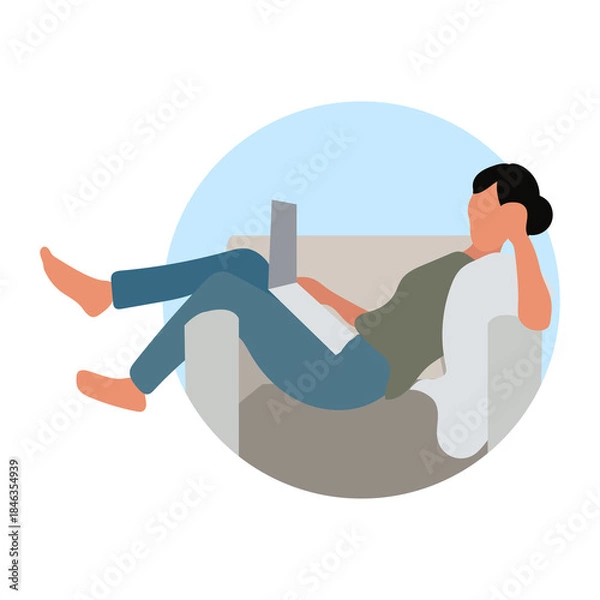 Obraz Remote Work Illustration