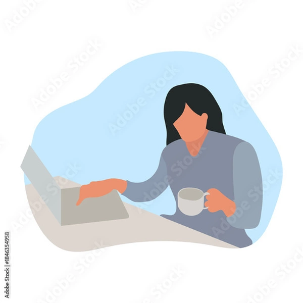 Obraz Remote Work Illustration