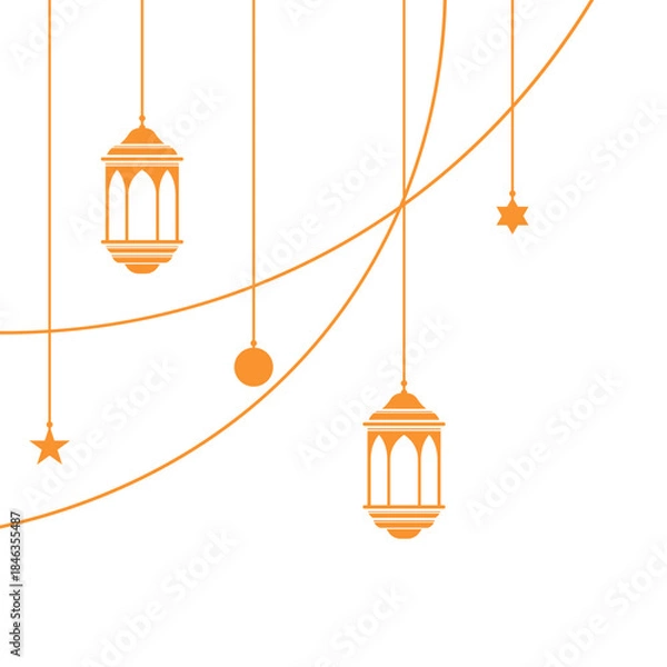 Obraz Ramadan kareem lanterns vector design