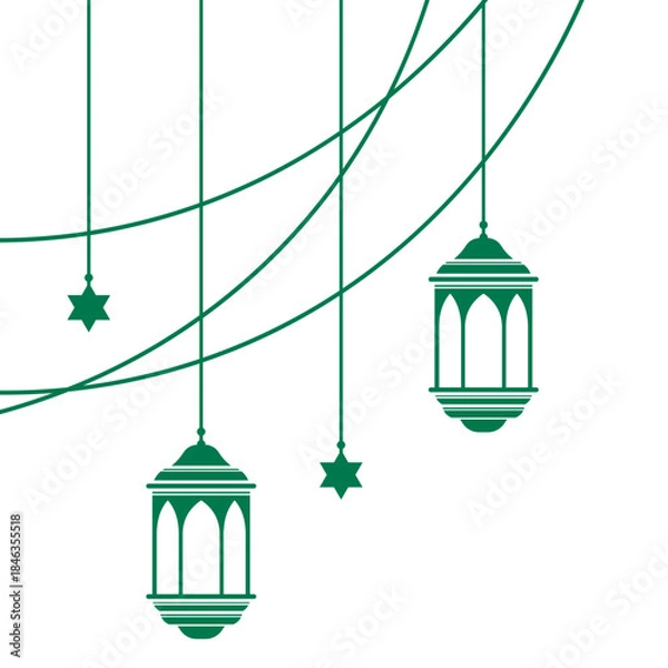Obraz Ramadan kareem lanterns vector design