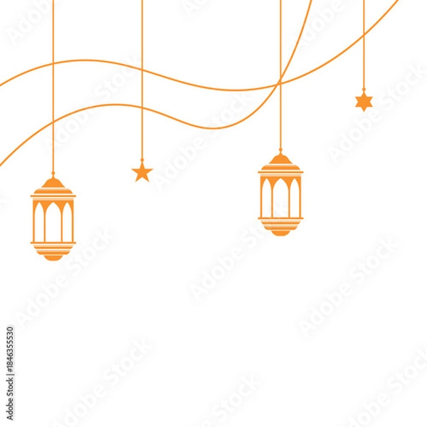 Obraz Ramadan kareem lanterns vector design