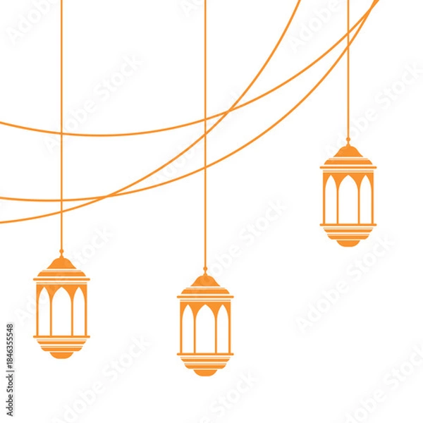 Obraz Ramadan kareem lanterns vector design