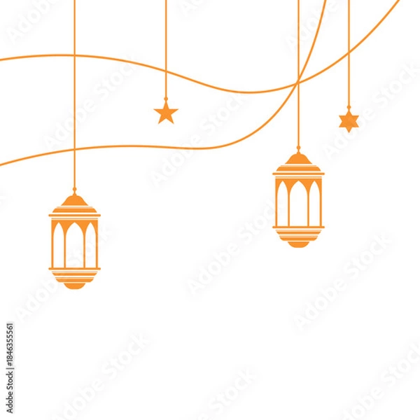 Obraz Ramadan kareem lanterns vector design