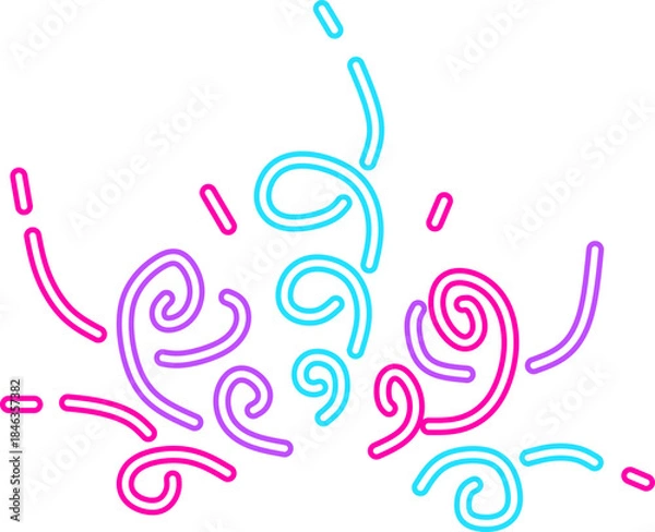 Obraz Neon Style Hand Drawn Rays