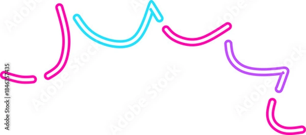 Obraz Neon Style Hand Drawn Rays