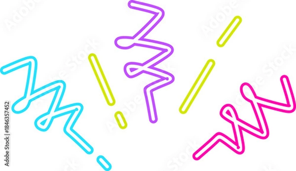 Obraz Neon Style Hand Drawn Rays