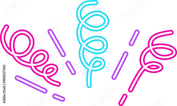 Obraz Neon Style Hand Drawn Rays