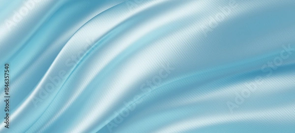Obraz Light blue fabric background with copy space 3D render