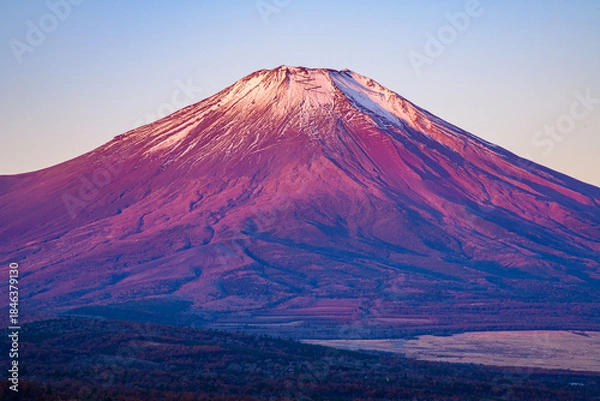 Obraz 山中湖から赤富士