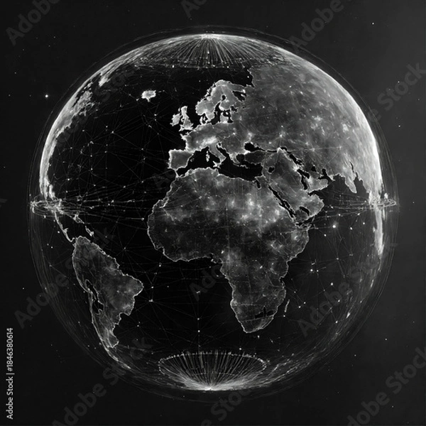 Obraz planet earth on black background