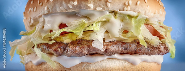 Obraz delicious burger, AI generated