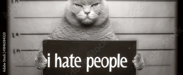 Obraz bad cat, AI generated