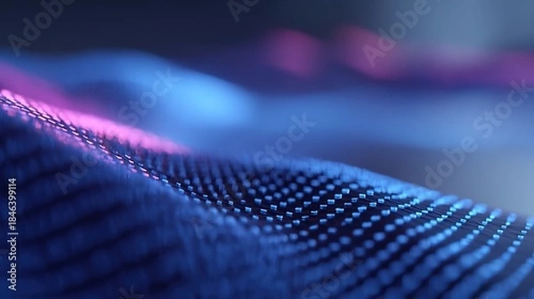 Obraz Abstract Textile Patterns with Colorful Waves and Light Reflections