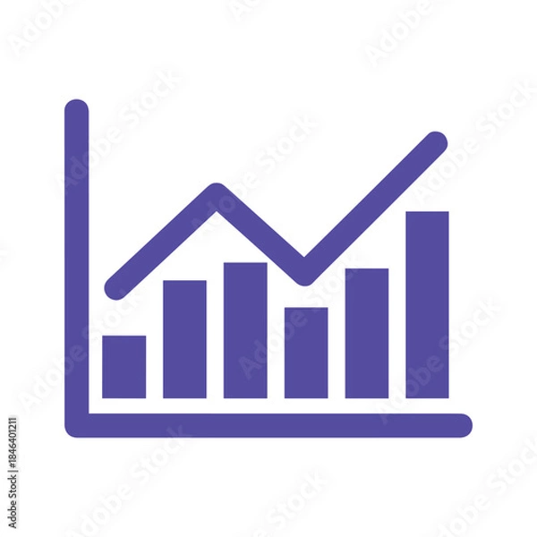 Fototapeta Bar graph icon