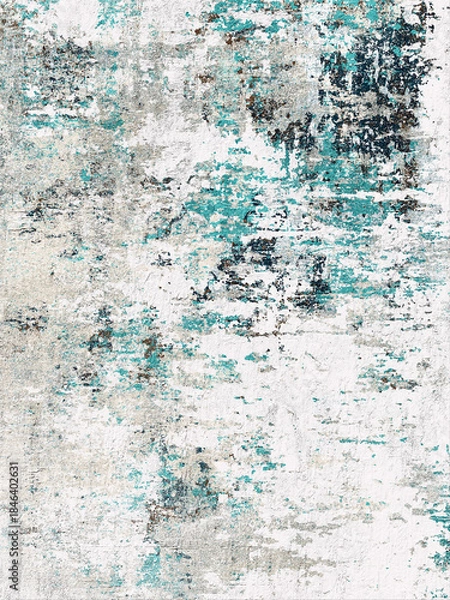 Fototapeta Washed and weathered abstract textile texture with soft, horizontal color transitions. Ideal for creating repeatable patterns for fashion, wall coverings, and decorative elements. Organic surface.