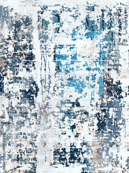 Fototapeta Grungy abstract surface background featuring expressive, thick, brush strokes and layered colors. Perfect for high-resolution wall murals, print projects, and contemporary décor. Hand-drawn texture.