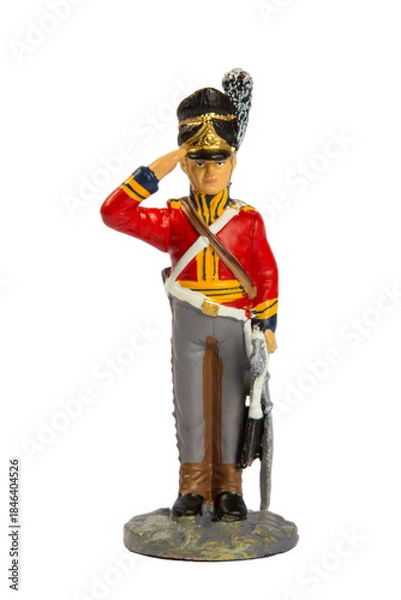 Obraz Toy soldier on a white background