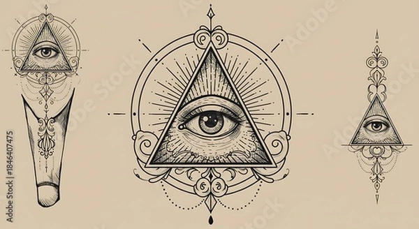 Obraz 幾何学の眼差し